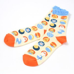 KOTORITACHI Little Bird Short Crew Socks Light Yellow