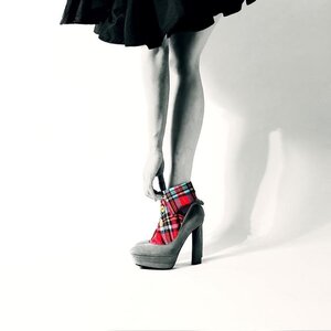 ERIMAKI SOX Tartan Plaid Socks Red