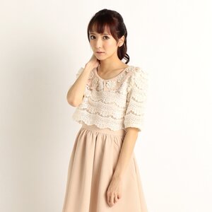 LIZ LISA Flower Applique & Lace Dress Pink