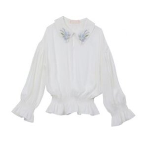 Honey Salon Flower Bouquet Blouse White
