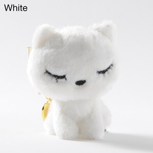 Osumashi Pooh-chan Plushie Keychains White