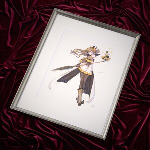 Terra Battle Character Art Samantha Lithograph w/ Frame