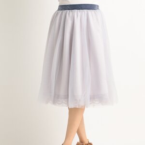 LIZ LISA Tulle Midi Skirt Blue