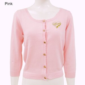 KOKOkim School Lolita Knit Cardigan Pink M
