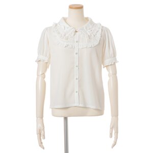 LIZ LISA Twist Ribbon Blouse White