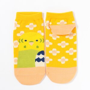 KOTORITACHI Budgerigar Printed Socks Yellow