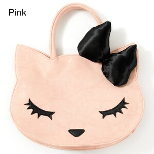 Osumashi Pooh-chan Ribbon Pooh-chan Tote Bag Pink