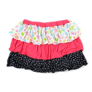 Mameshi Pamyu Pamyu Koro Pamyu Leopard Tiered Skirt Black