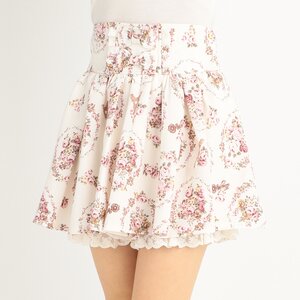 LIZ LISA 16th Anniversary Antique Rose Sukapan Skirt White