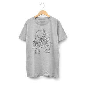 Hatsune Miku First Sound from the Future Keytar Heather Gray T-Shirt XL