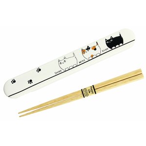 Three Cat Siblings Lacquerware Chopstick Set