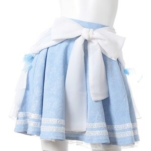 Swankiss Curtain Flared Skirt Sax