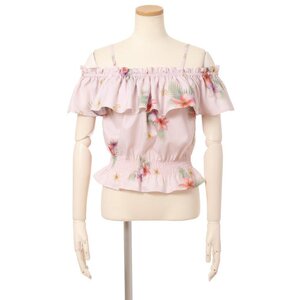 LIZ LISA Emma Plumeria Print Top Pink