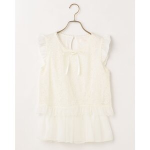 LIZ LISA Schiffli Lace Top White