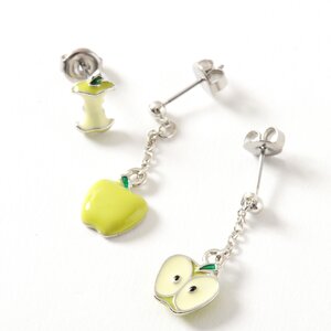 Cut Apple Earrings 2 Green