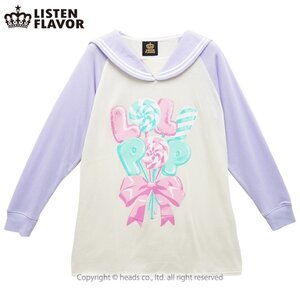 LISTEN FLAVOR Lollipop Sailor Dress Vanilla