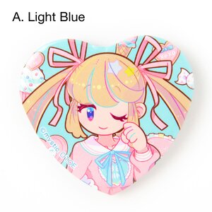 Sweet Lolita Heart Pin Light Blue