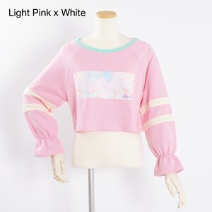 milklim Marshmallow Frilled Sweater Light Pink x White