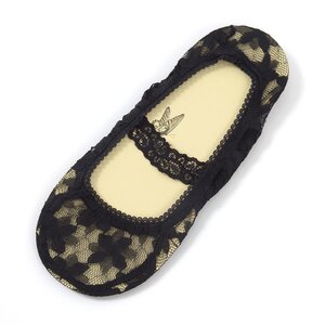 coudre un Frilly Strap Low-Cut Liner Socks Black