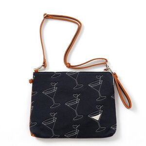 Misfits Quilted Clutch Bag Navy