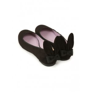 Honey Salon Bunny Ballet Flats (Black) 23cm