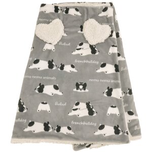 Nemu Nemu Animals Printed Wrap Skirt Blanket Series Buburu Gray