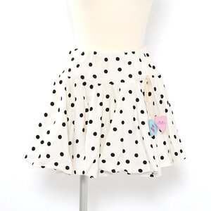 milklim Volume Dot-chan Skirt White x Black Dots