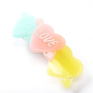 gargle Love Heart Barrette Pastel