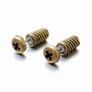 Lilou Screw Earrings Brass