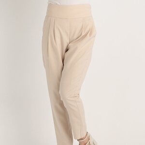 LIZ LISA High-waisted Tucked Pants Beige