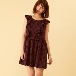 Honey Salon Mini Ruffled Dress Red Checkered
