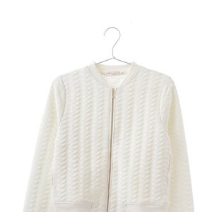 earth music & ecology Heart Quilted Zipped Blouson Ivory S