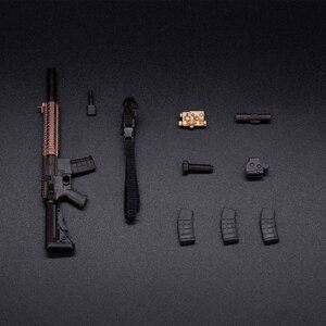 WM-04B Assault Rifle MK18 Equipment Set (Black) 1/12 Scale Action Figure Accessory [Pre-order]