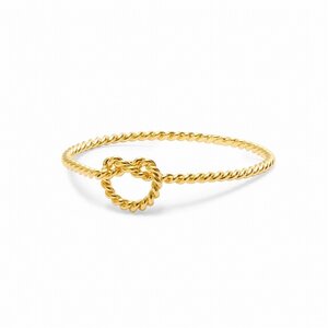 Lilou Twist Reef Knot Ring Gold Size 11