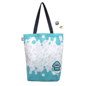 Splatoon Tote Bags with Tin Badge Squid