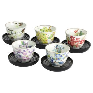 Hana Yohira Mino Ware Teacup & Saucer Set