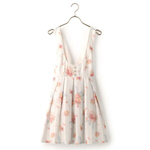 LIZ LISA Bouquet Pattern Jumper Skirt Blue