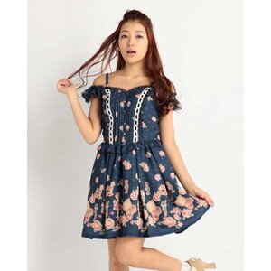 LIZ LISA Fairy Tale Print Dress Navy