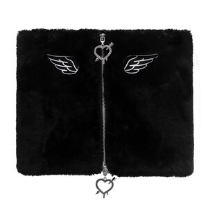 LISTEN FLAVOR Angel Boa Zip Snood Black