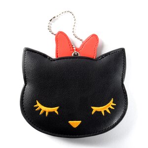Pooh-chan Ribbon Pass Case Black