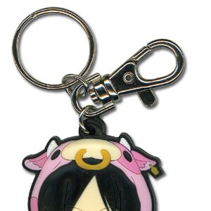 Black Butler Cow Sebastian PVC Keychain