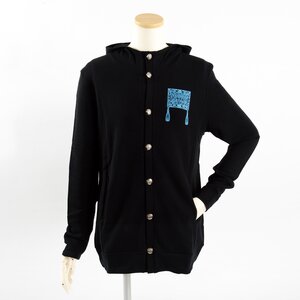 ALGONQUINS Hooded Cardigan Black/Blue