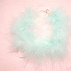KOKOkim Fluffy Choker Mint Green
