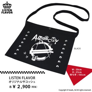 LISTEN FLAVOR Original Sacoche Bag Black