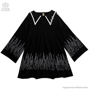 LISTEN FLAVOR Majo no Honoo Ring Sailor Dress Black