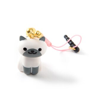 Neko Atsume Netsuke Strap Marshmallow