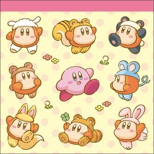 Kirby Super Star Square Memo Pad Kirby & Animal Waddle Dee