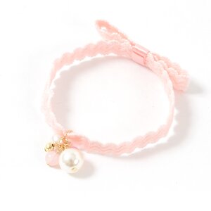 Osewaya Pearl Ribbon Choker Pink