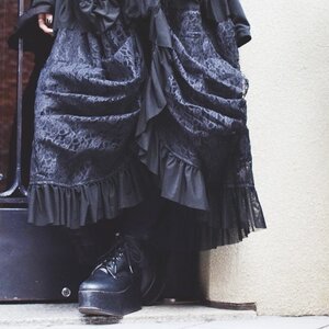ACDC RAG Long Lace Skirt Black