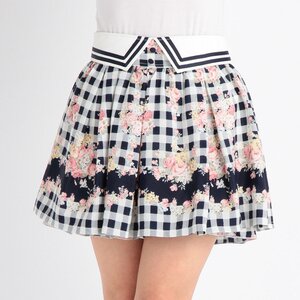 LIZ LISA Gingham Sukapan Skirt (Limited Edition) Navy